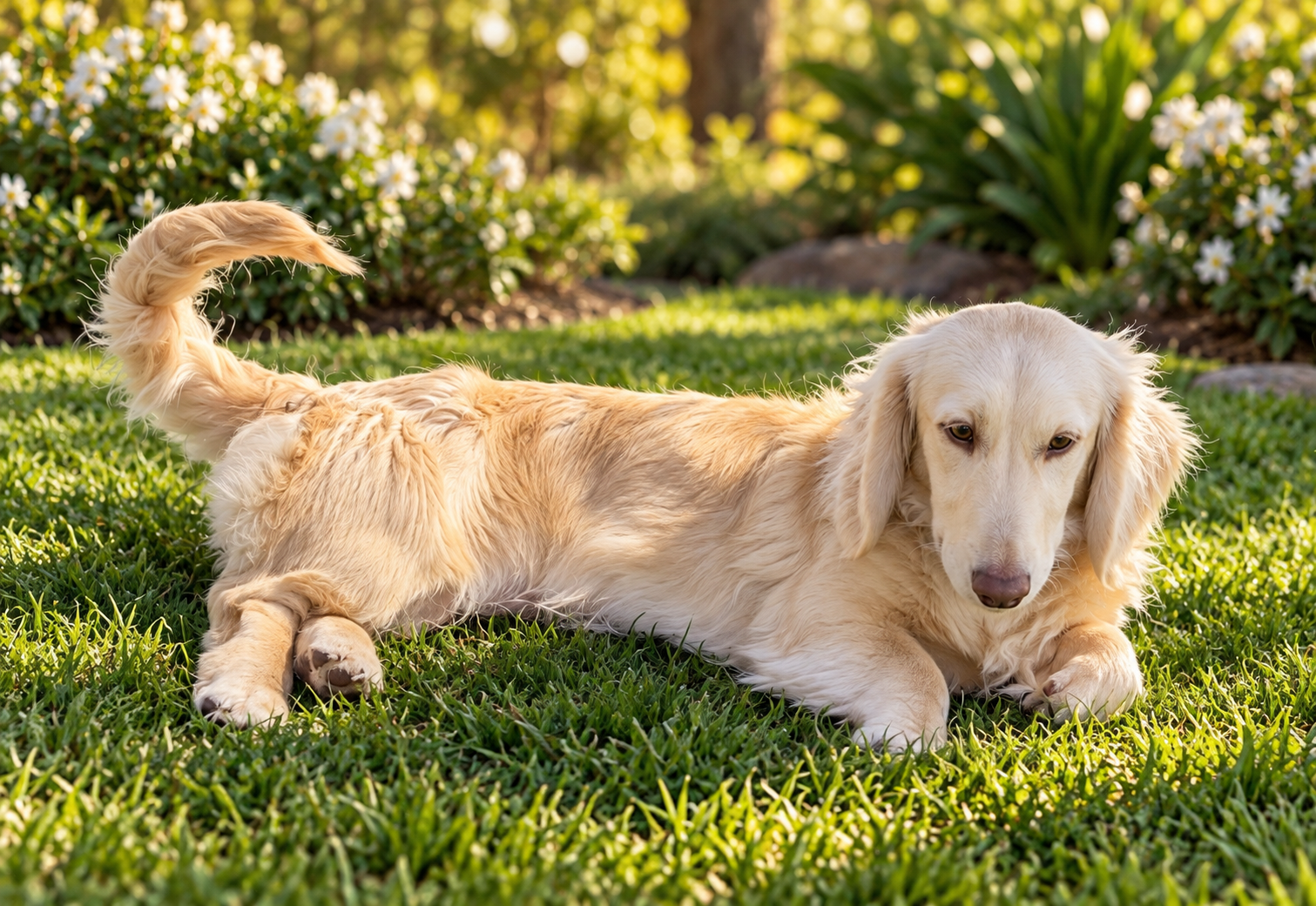 Choc Based Clear Cream Longhair Mini Dachshunds — photo 2