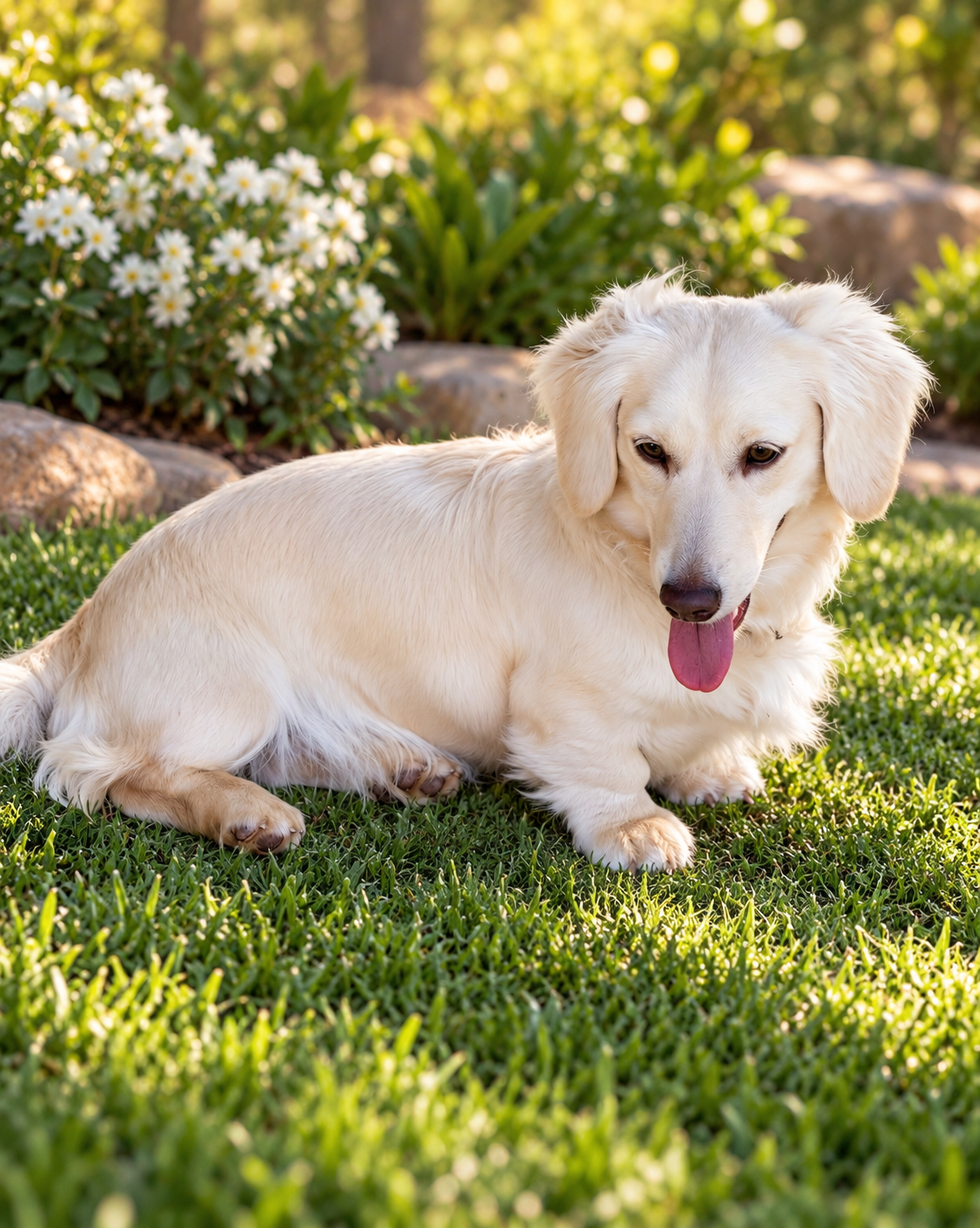 Choc Based Clear Cream Longhair Mini Dachshunds
